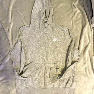 gray NIKE hoodie